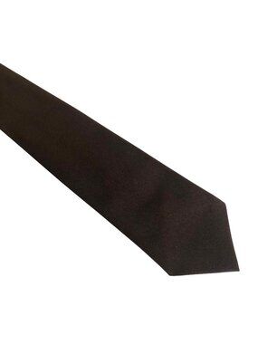 Giovanni Brown Clip On Tie Mens 18in Necktie Accessory Office Work Formal Gift